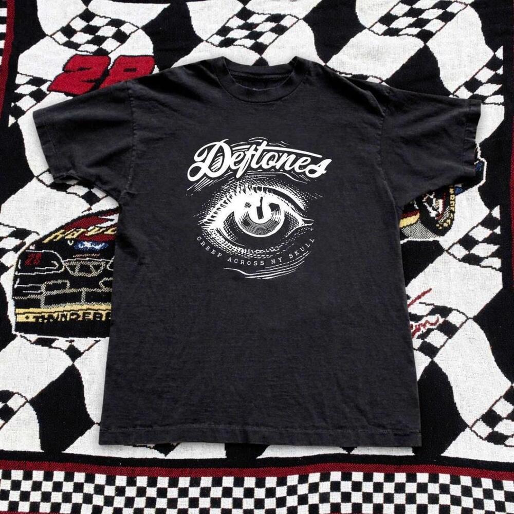 Deftones Around The World Tour 1997 Black And White Band Tee